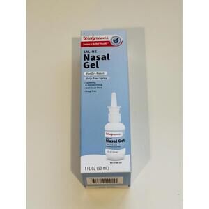 SALINE Nasal Gel For Dry Noses Drip-Free Spray Drug-Free Spray 1 oz - Walgreens
